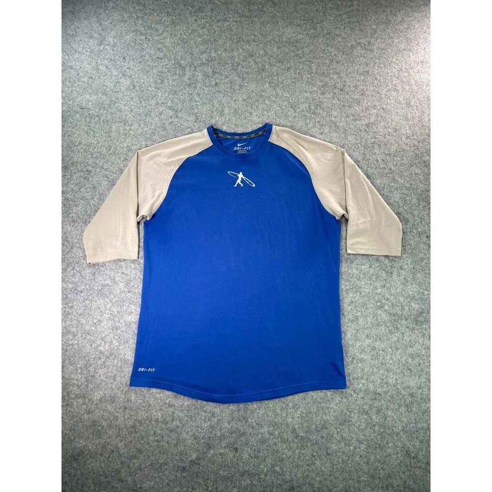 Nike Shirt Mens Medium Blue‎ Gray Dri-Fit Ken Griffey Jr Swingman Polyester